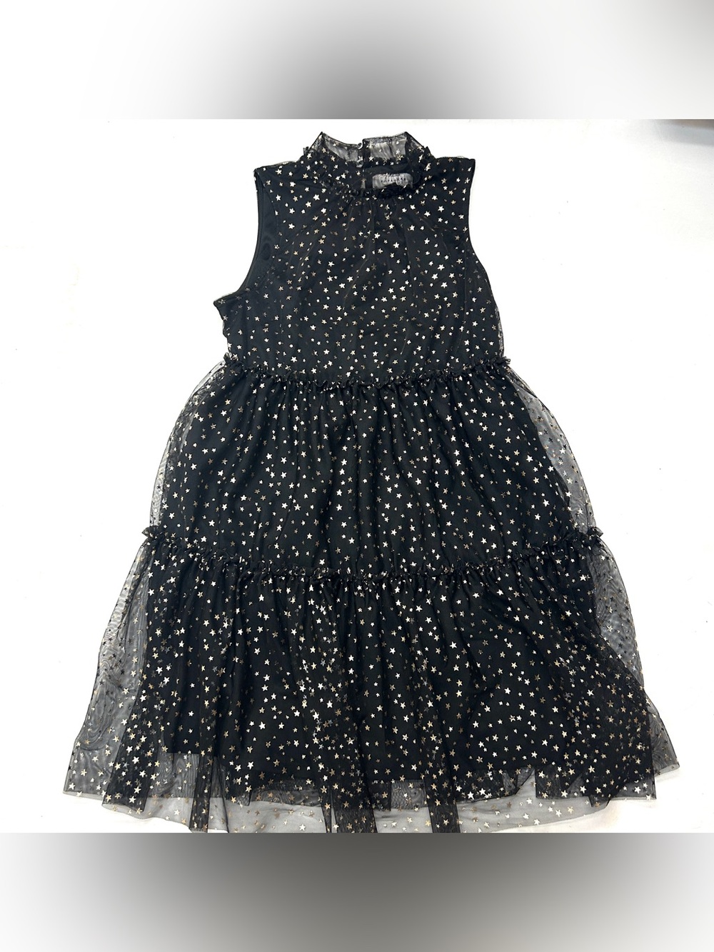 POPSUGAR Black Tulle Dress with Gold Star Accents - Picture 2 of 4